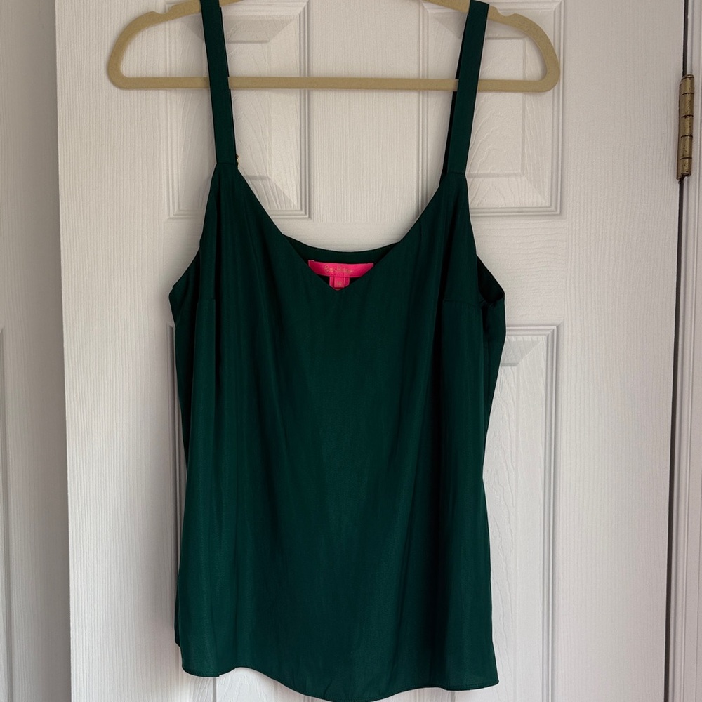 NWT Lilly Pulitzer Emerald Green Nadia Satin Cami